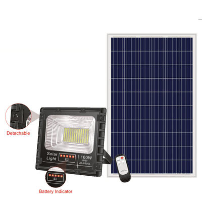 25w 150w 300 Watt ضوء الفيضانات الشمسية 80lm / w 3.7V في الهواء الطلق تعمل بالطاقة الشمسية أضواء الأمن