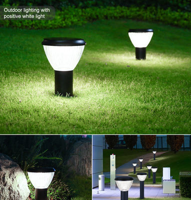35/65 / 85CM الفولاذ المقاوم للصدأ LED للطاقة الشمسية حديقة ضوء 6500LM دعم باهتة
