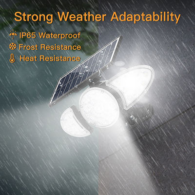 ثلاثة رؤساء 100-400LM 38 قطعة LED الشمسية الاستشعار جدار ضوء للمسار