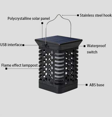 FCC الحديثة 95lm / w ABS LED الشمسية ضوء المناظر الطبيعية الشمسية وميض حصة ضوء