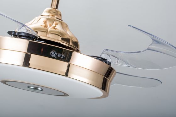 مصباح مروحة سقف قابل للسحب 5250lm 70W 42 بوصة بدون شفرات مع جهاز تحكم عن بعد
