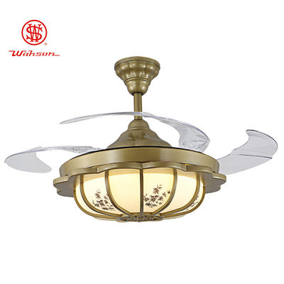 CCC Transparent Balde 3500K مروحة سقف غير مرئية حديثة / مروحة سقف هادئة مع ضوء