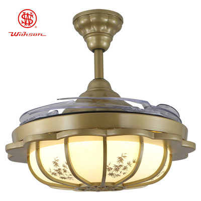 CCC Transparent Balde 3500K مروحة سقف غير مرئية حديثة / مروحة سقف هادئة مع ضوء