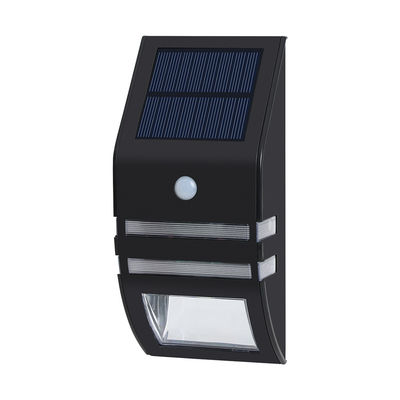 أسود 120LM LED الشمسية الاستشعار الجدار الخفيفة في الهواء الطلق 8-10Hours وقت العمل