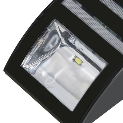 أسود 120LM LED الشمسية الاستشعار الجدار الخفيفة في الهواء الطلق 8-10Hours وقت العمل