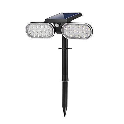 خارج 90lm / W 3.7V Pir استشعار الحركة الشمسية أضواء الحدائق دعم باهتة