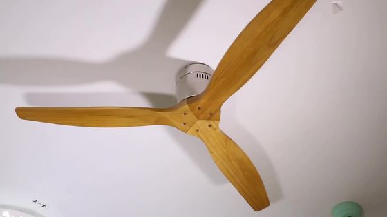RoHS Natural Wood 75w مروحة سقف ذات 5 ريش 42 بوصة مروحة سقف كهربائية خفيفة