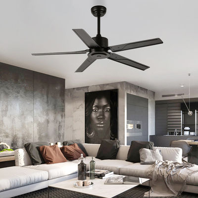 Loft Style 52 بوصة 110VAC شفرة معدنية قاعدة السقف مروحة وقت الإعداد RF التحكم عن بعد