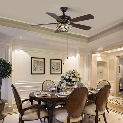 Hotel Villa Apartment Craft 4100K 1320mm مروحة سقف كريستال مع جهاز تحكم عن بعد
