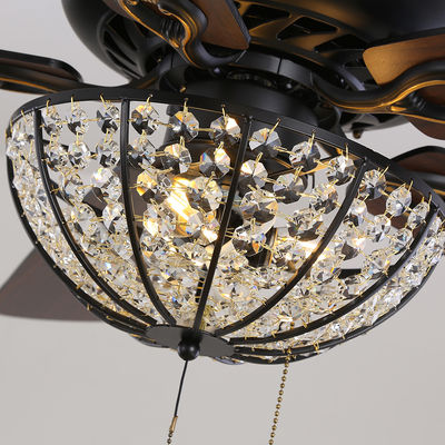 Hotel Villa Apartment Craft 4100K 1320mm مروحة سقف كريستال مع جهاز تحكم عن بعد