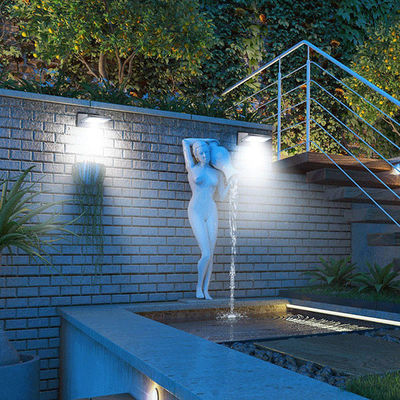 ماء 200LM 21 قطعة LED أضواء الجدار الاستشعار الشمسية للحديقة