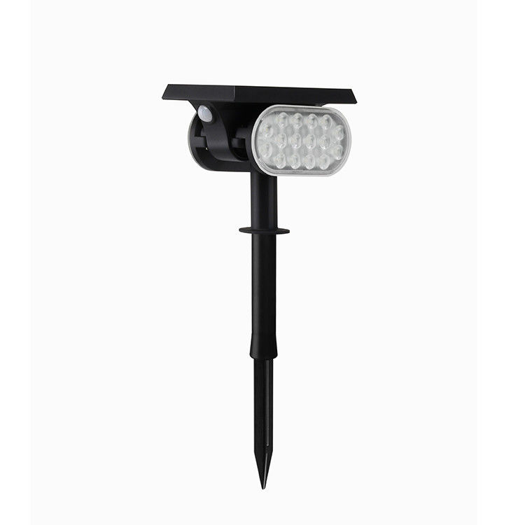 خارج 90lm / W 3.7V Pir استشعار الحركة الشمسية أضواء الحدائق دعم باهتة